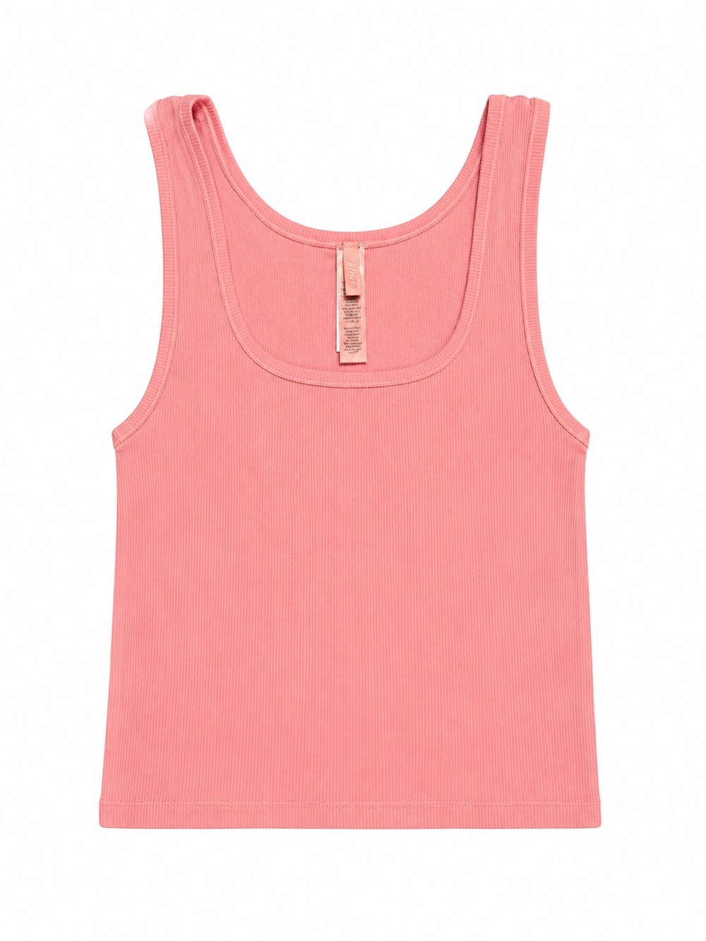 SKIMS Ribbed Scoop Tank Top - Coral